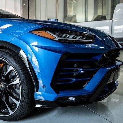Blue Lamborghini
