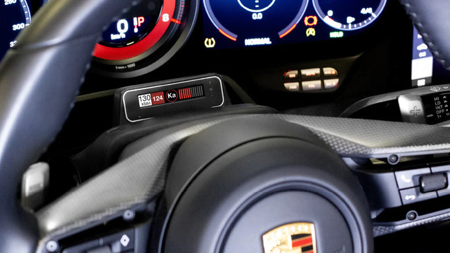 Escort Redline ci-c international OLED display instrument cluster on porsche