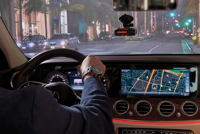 Redline 360c Windshield Night View 2 EscortRadar